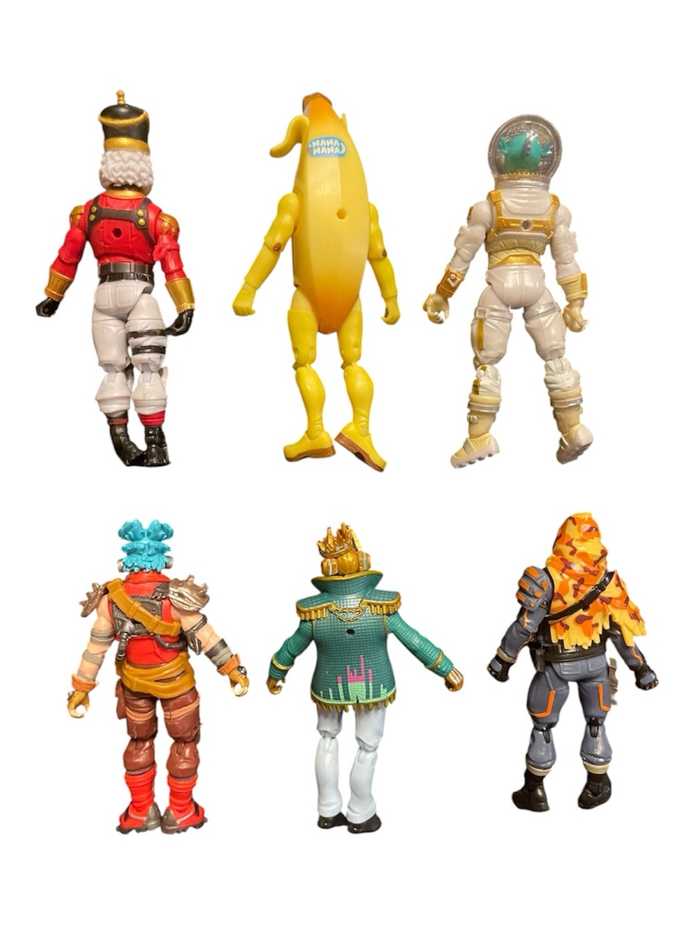 Fortnite Action Figure Lot of 6 -Peely DJ Yonder Leviathan Rust Lord Jazwares 4” - Picture 2 of 5